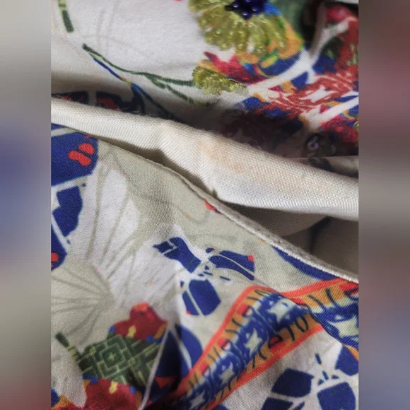 Anthropologie Bhanuni By Jyoti Sarah Printed Bell Sleeve dress Mediun - Picture 11 of 12